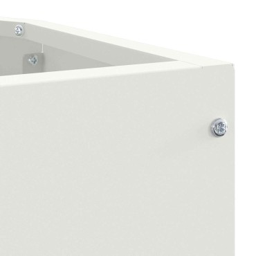 vidaXL Γωνιακό Ροδόδεντρο Λευκό 45 x 45 x 50 εκ Ατσάλι