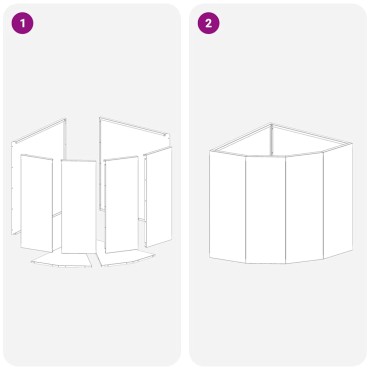 vidaXL Γωνιακό Ροδόδεντρο Λευκό 45 x 45 x 50 εκ Ατσάλι