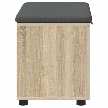vidaXL Παγκάκι Χαλωρίου με μαξιλάρι Δρύς Sonoma 60x38x46 εκ 1 τεμ.