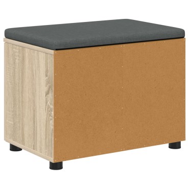 vidaXL Παγκάκι Χαλωρίου με μαξιλάρι Δρύς Sonoma 60x38x46 εκ 1 τεμ.