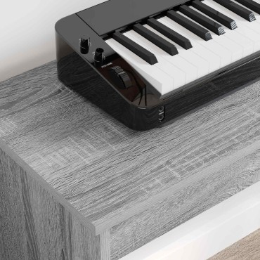 vidaXL Βάση Πληκτρολογίου Γκρίζο Σονομα 100 x 32 x 64 εκ