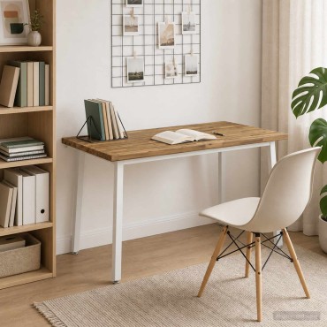 vidaXL 140x70x75cm Στερεό Ξύλο Ακακίας Λευκό Ορθογώνιος