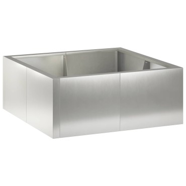 vidaXL Τοίχος Στήριξης 4 τμχ. 100 x 100 x 30 cm Ανοξείδωτο Ατσάλι