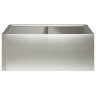 vidaXL Τοίχος Στήριξης 4 τμχ. 100 x 100 x 30 cm Ανοξείδωτο Ατσάλι