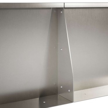 vidaXL Τοίχος Στήριξης 4 τμχ. 100 x 100 x 30 cm Ανοξείδωτο Ατσάλι