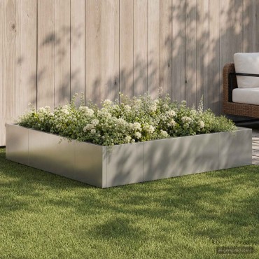 vidaXL Τοίχος Στήριξης 8 τμχ. 300 x 100 x 30 εκ. Ανοξείδωτο Ατσάλι