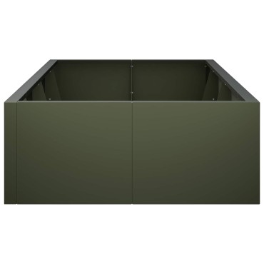 vidaXL Τοίχος Στήριξης 8 τμχ. 300 x 100 x 30 εκ. Ατσάλι Λαδί