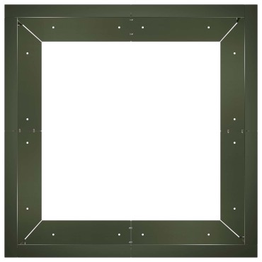 vidaXL Τοίχος Στήριξης 4 τμχ. 100 x 100 x 40 cm Ατσάλι Λαδί