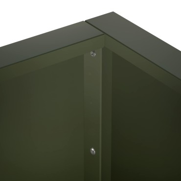 vidaXL Τοίχος Στήριξης 4 τμχ. 100 x 100 x 40 cm Ατσάλι Λαδί