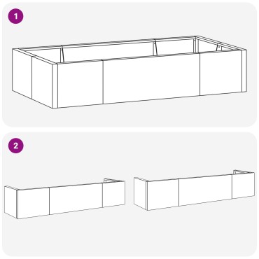 vidaXL Τοίχος Στήριξης 6 τμχ. 200 x 100 x 50 cm Ανοξείδωτο Ατσάλι