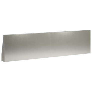 vidaXL Τοίχος Στήριξης 4 τμχ. 80 x 12 x 50 εκ. Ανοξείδωτο Ατσάλι Ασημί