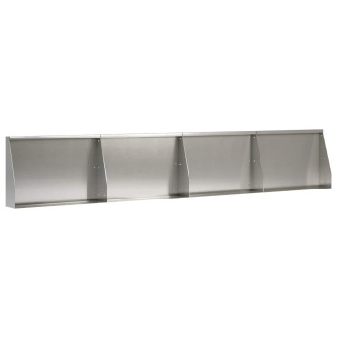 vidaXL Τοίχος Στήριξης 4 τμχ. 60 x 12 x 30 εκ Ανοξείδωτο Ατσάλι Ασημί