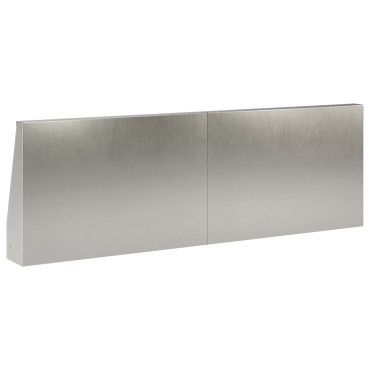 vidaXL Τοίχος Στήριξης 4 τμχ. 60 x 12 x 30 εκ Ανοξείδωτο Ατσάλι Ασημί