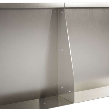 vidaXL Τοίχος Στήριξης 4 τμχ. 60 x 12 x 30 εκ Ανοξείδωτο Ατσάλι Ασημί