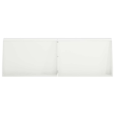 vidaXL Τοίχος Στήριξης 4 τμχ. 60 x 12 x 50 εκ. Ατσάλι Λευκό