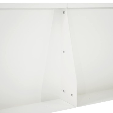 vidaXL Τοίχος Στήριξης 4 τμχ. 60 x 12 x 50 εκ. Ατσάλι Λευκό