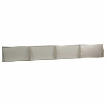 vidaXL Τοίχος Στήριξης 4 τμχ. 80 x 12 x 40 εκ. Ανοξείδωτο Ατσάλι Ασημί