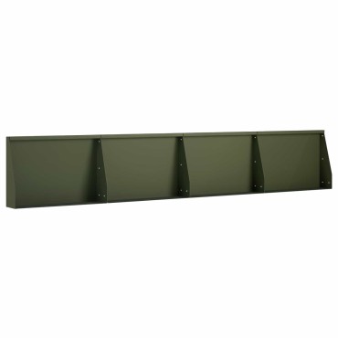 vidaXL Τοίχος Στήριξης 4 τμχ. 60 x 12 x 40 cm Ατσάλι Λαδί