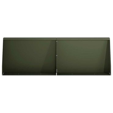 vidaXL Τοίχος Στήριξης 4 τμχ. 60 x 12 x 40 cm Ατσάλι Λαδί