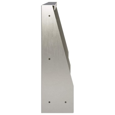 vidaXL Τοίχος Στήριξης 4 τμχ. 60 x 12 x 40 cm Ανοξείδωτο Ατσάλι Ασημί