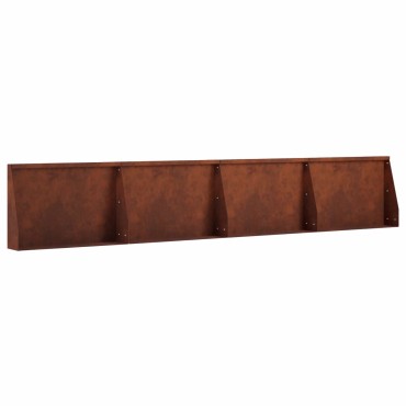 vidaXL Τοίχος Στήριξης 4 τμχ. 60 x 12 x 30 εκ Σκ rusty