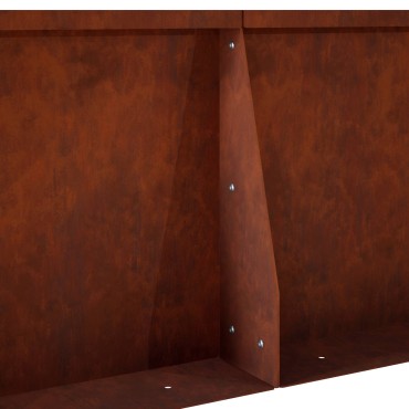 vidaXL Τοίχος Στήριξης 4 τμχ. 60 x 12 x 30 εκ Σκ rusty