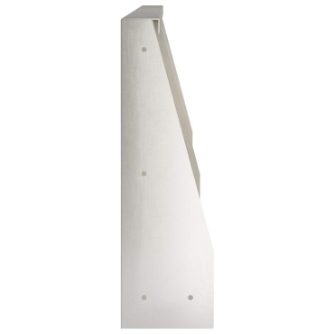 vidaXL Τοίχος Στήριξης 4 τμχ. 80 x 12 x 30 εκ Ανοξείδωτο Ατσάλι Ασημί