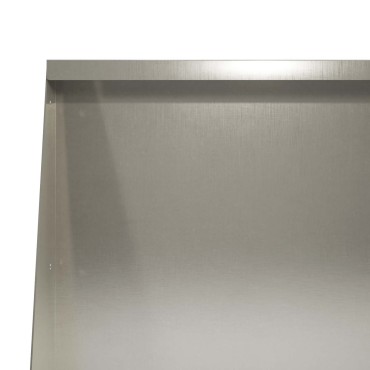 vidaXL Τοίχος Στήριξης 4 τμχ. 80 x 12 x 30 εκ Ανοξείδωτο Ατσάλι Ασημί