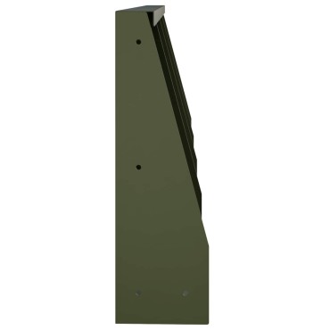 vidaXL Τοίχος Στήριξης 4 τμχ. 40 x 12 x 50 εκ. Ατσάλι Λαδί