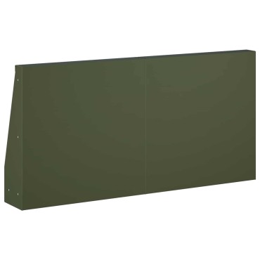 vidaXL Τοίχος Στήριξης 4 τμχ. 40 x 12 x 50 εκ. Ατσάλι Λαδί