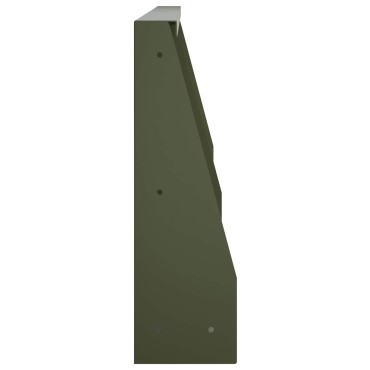 vidaXL Τοίχος Στήριξης 4 τμχ. 80 x 12 x 50 εκ. Ατσάλι Λαδί