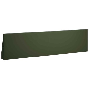 vidaXL Τοίχος Στήριξης 4 τμχ. 80 x 12 x 50 εκ. Ατσάλι Λαδί