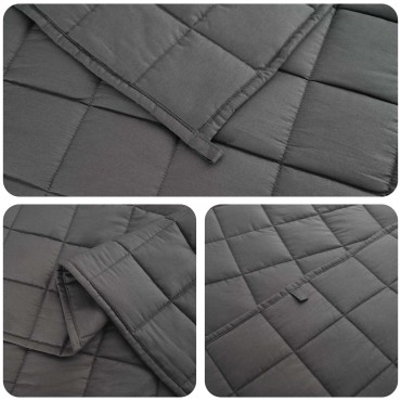 vidaXL Βάρος Κουβέρτα Ανθρακί 200 x 230 cm 13 kg 100% Βαμβάκι 205T