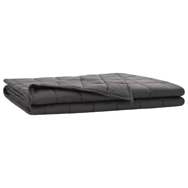 vidaXL Βάρος Κουβέρτα Ανθρακί 135 x 200 cm 10 kg 100% Βαμβάκι 205T