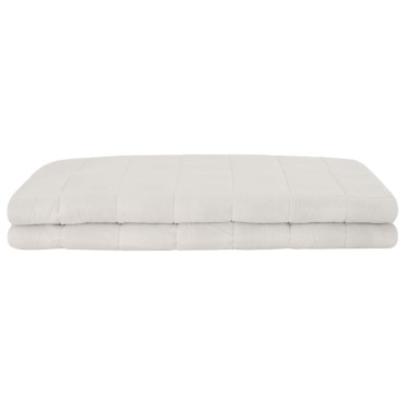 vidaXL Βάρος Κουβέρτα Λευκό 200 x 200 cm 13 kg 100% Βαμβάκι 205T