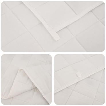 vidaXL Βάρος Κουβέρτα Λευκό 200 x 200 cm 13 kg 100% Βαμβάκι 205T