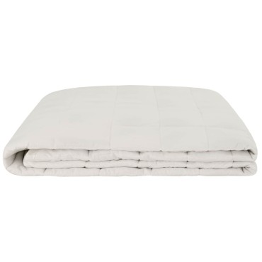 vidaXL Βάρος Κουβέρτα Λευκό 200 x 220 cm 13 kg 100% Βαμβάκι 205T
