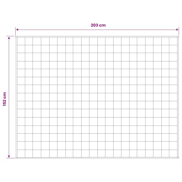 vidaXL Βάρος Κουβέρτα Λευκό 152 x 203 cm 11 kg 100% Βαμβάκι 205T