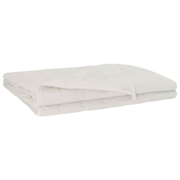 vidaXL Βάρος Κουβέρτα Λευκό 220 x 260 cm 15 kg 100% Βαμβάκι 205T