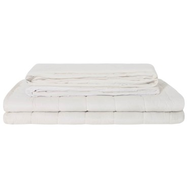 vidaXL Βάρος Κουβέρτα Λευκό 135 x 200 cm 6 kg 100% Βαμβάκι 205T
