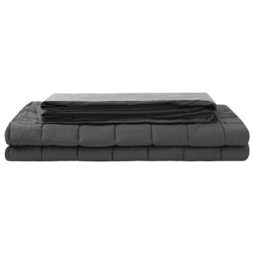 vidaXL Βάρος Κουβέρτα Ανθρακί 155 x 220 cm 11 kg 100% Βαμβάκι 205T
