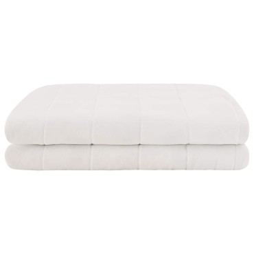 vidaXL Βάρος Κουβέρτα Λευκό 150 x 200 cm 7 kg 100% Βαμβάκι 205T