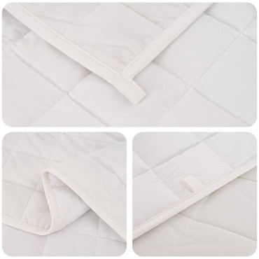 vidaXL Βάρος Κουβέρτα Λευκό 135 x 200 cm 6 kg 100% Βαμβάκι 205T