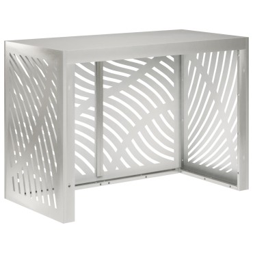 vidaXL Κάλυμμα κλιματιστικού Ασημί 100 x 50 x 70 cm Ανοξείδωτο Ατσάλι