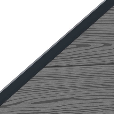 vidaXL Σετ Φράχτη 1311x186cm WPC και Αλουμίνιο Γκρι