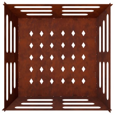 vidaXL Φωτιά Σκ rusty 60 x 60 x 30 cm Ατσάλι Σκληρυθέν στον Αέρα