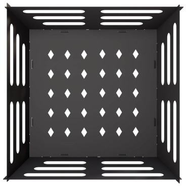vidaXL Φωτιά Μαύρο 60 x 60 x 30 cm Ατσάλι