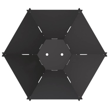 vidaXL Φωτιά Μαύρο 58,5 x 51,5 x 19,5 εκ. Ατσάλι