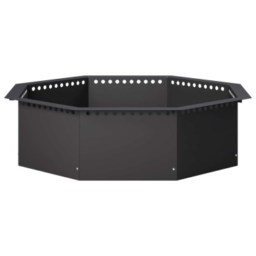 vidaXL Δαχτυλίδι φωτιάς Μαύρο 90 x 90 x 25 εκ Ατσάλι