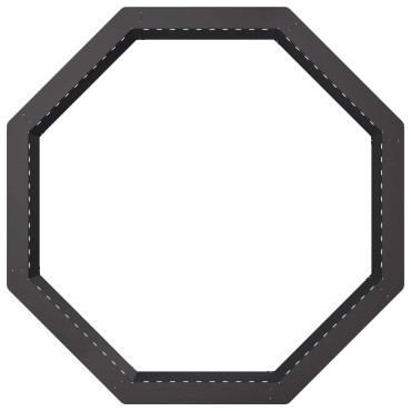 vidaXL Δαχτυλίδι φωτιάς Μαύρο 90 x 90 x 25 εκ Ατσάλι